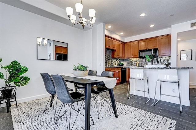 5410 W 149th Pl Unit 12, Hawthorne, CA 90250 - dining room featuring recessed lighting and a chandelier