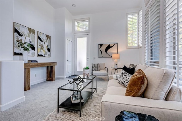 5410 W 149th Pl Unit 12, Hawthorne, CA 90250 - living area with carpet flooring and a high ceiling