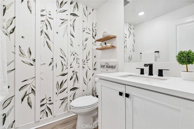 10 Wisteria St, Rancho Mission Viejo, CA 92694 - bathroom with vanity and wood finished floors