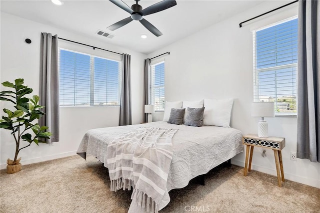 10 Wisteria St, Rancho Mission Viejo, CA 92694 - bedroom featuring carpet, recessed lighting, and ceiling fan