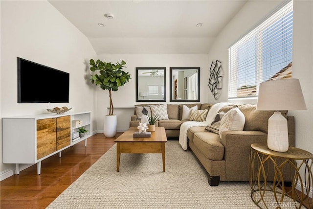 17 Marseille Way, Lake Forest, CA 92610 - living room featuring wood finished floors and lofted ceiling