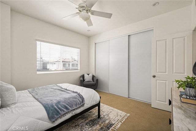 17 Marseille Way, Lake Forest, CA 92610 - bedroom with light carpet, a closet, and ceiling fan