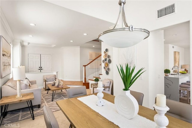 17 Marseille Way, Lake Forest, CA 92610 - home office with recessed lighting, ornamental molding, and light wood-style floors