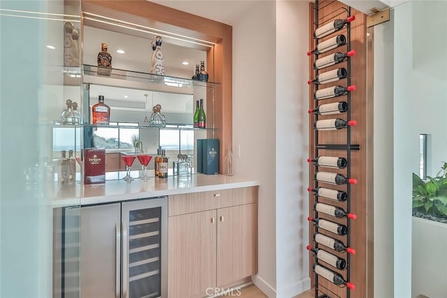 1369 Paseo Redondo, Burbank, CA 91501 - indoor wet bar featuring beverage cooler