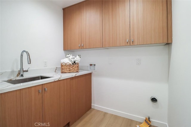 1369 Paseo Redondo, Burbank, CA 91501 - laundry area featuring cabinet space, washer hookup, and light wood-type flooring
