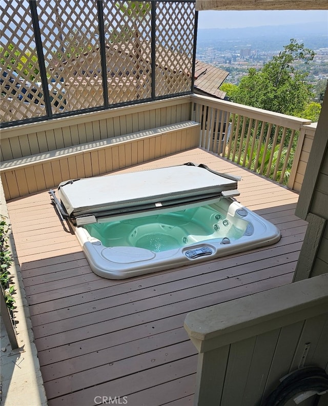 1369 Paseo Redondo, Burbank, CA 91501 - deck featuring a covered hot tub