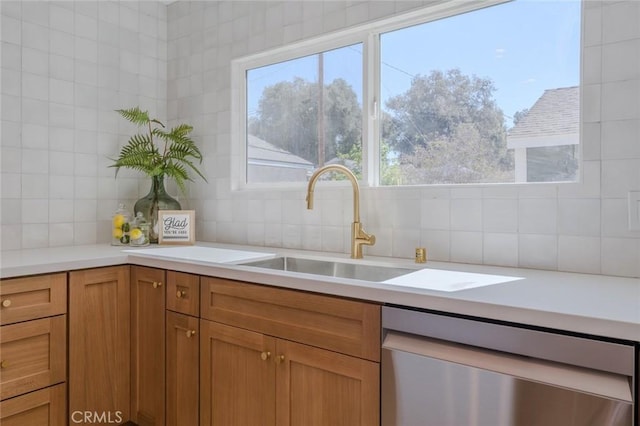 200 N Alberta Pl, Fullerton, CA 92833 - kitchen featuring stainless steel dishwasher, decorative backsplash, and light countertops