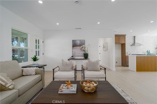 200 N Alberta Pl, Fullerton, CA 92833 - living room featuring recessed lighting and light wood-type flooring