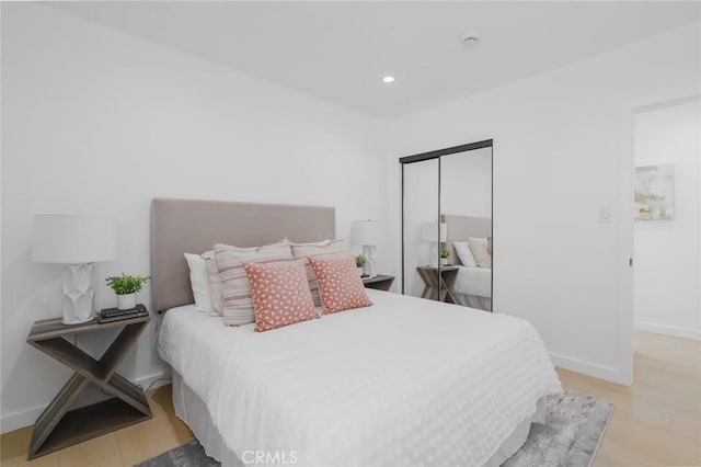 200 N Alberta Pl, Fullerton, CA 92833 - bedroom featuring a closet, wood finished floors, and recessed lighting