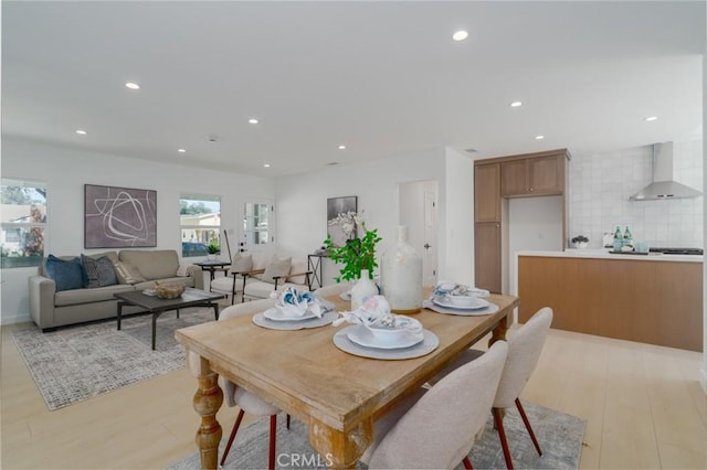 200 N Alberta Pl, Fullerton, CA 92833 - dining area featuring light wood-style floors and recessed lighting