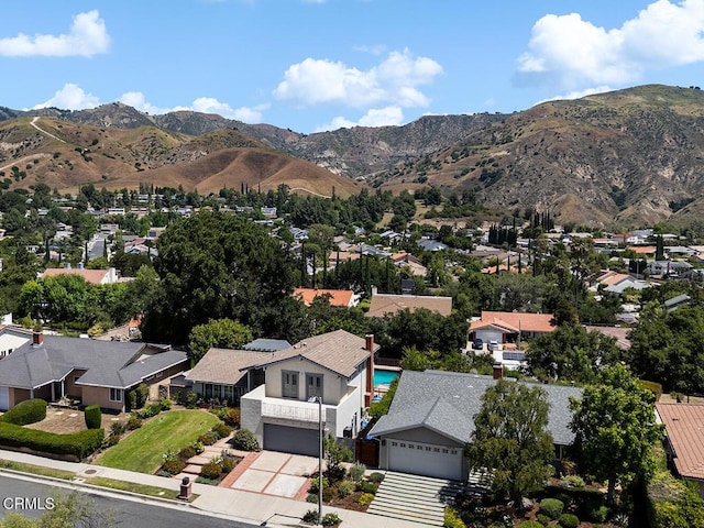 18845 Braemore Rd, Porter Ranch, CA 91326 - aerial view of residential area featuring a mountainous background