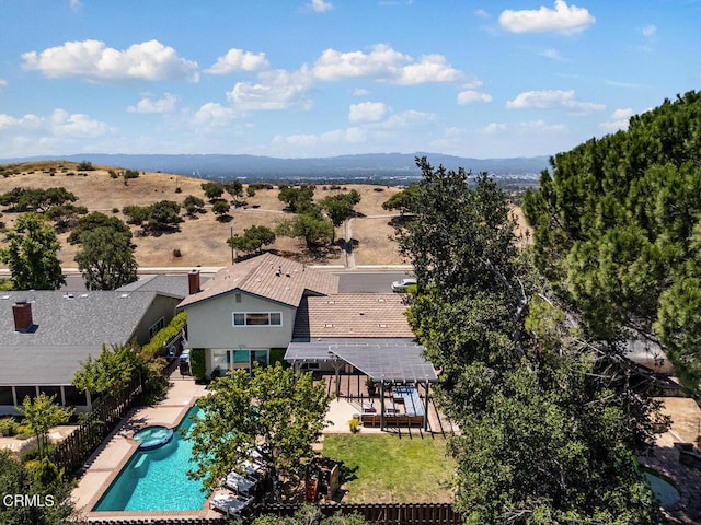 18845 Braemore Rd, Porter Ranch, CA 91326 - view of subject property featuring a pool area
