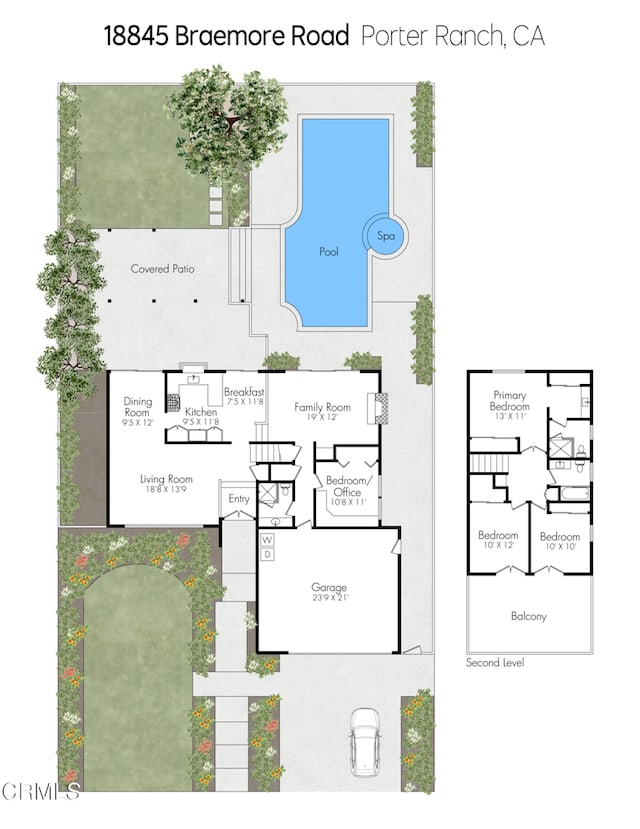 18845 Braemore Rd, Porter Ranch, CA 91326 - view of room layout