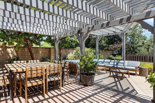 18845 Braemore Rd, Porter Ranch, CA 91326 - fenced backyard with outdoor lounge area, a patio area, and outdoor dining space