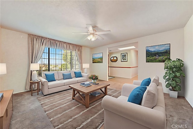 35632 Avocado St, Yucaipa, CA 92399 - living area with a ceiling fan and carpet flooring