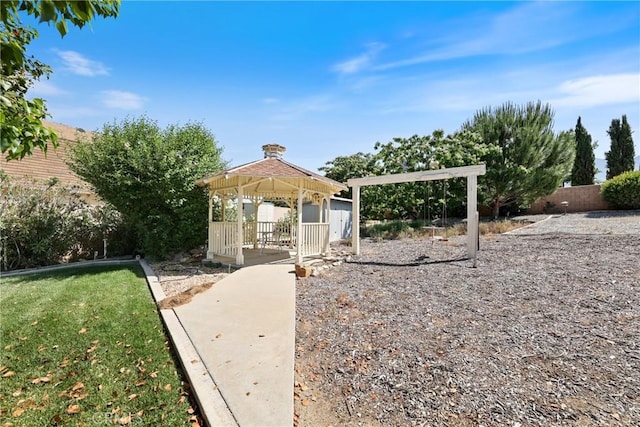35632 Avocado St, Yucaipa, CA 92399 - view of yard featuring a gazebo