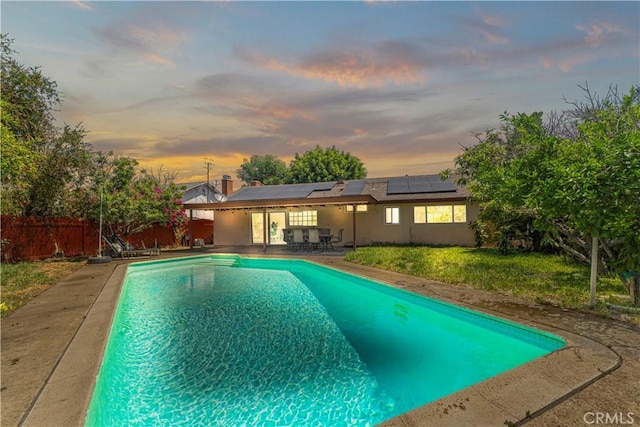 1626 Birchfield Dr, Tustin, CA 92780 - view of swimming pool featuring a patio area and a fenced backyard