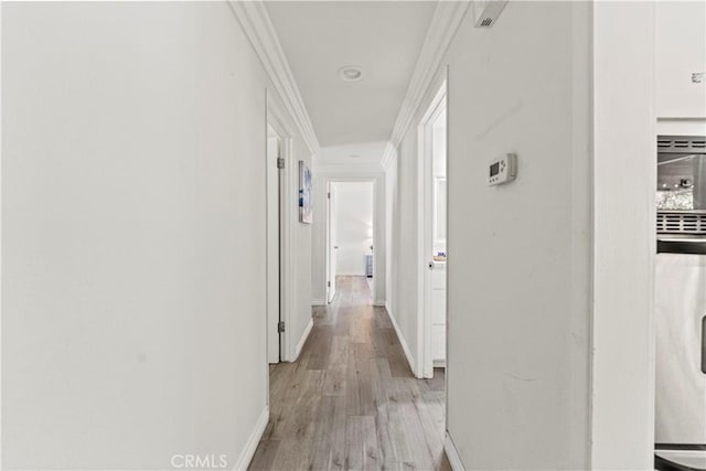 1626 Birchfield Dr, Tustin, CA 92780 - hall with light wood-style floors and ornamental molding