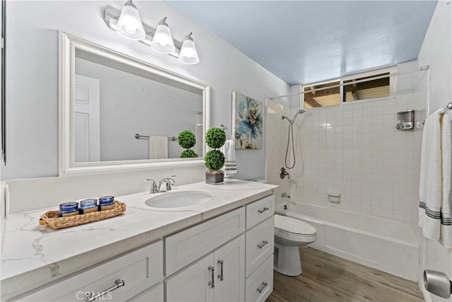 1626 Birchfield Dr, Tustin, CA 92780 - full bath featuring vanity, bathtub / shower combination, and wood finished floors