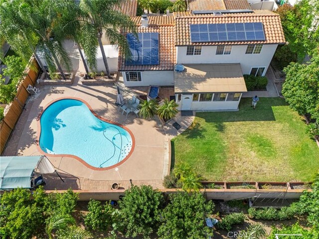 8609 Dunwoodie Rd, Santee, CA 92071 - view of swimming pool with a fenced backyard and a patio area