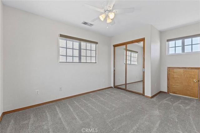8609 Dunwoodie Rd, Santee, CA 92071 - unfurnished bedroom featuring carpet, a closet, and a ceiling fan