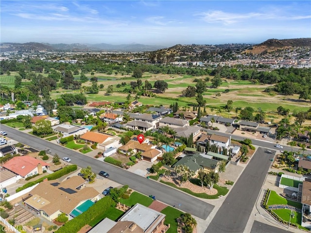 8609 Dunwoodie Rd, Santee, CA 92071 - aerial perspective of suburban area with a local golf course and mountains