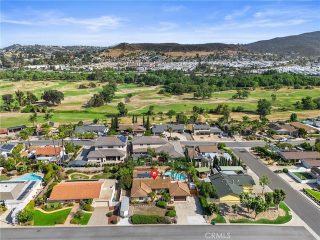 8609 Dunwoodie Rd, Santee, CA 92071 - aerial view of residential area featuring a local golf course and mountains
