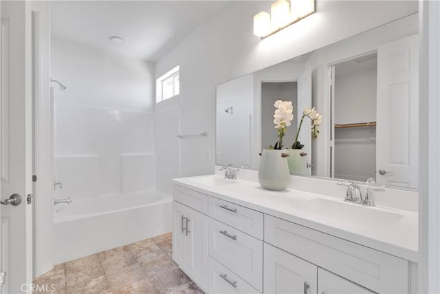 16112 Pablo Ct, Victorville, CA 92395 - bathroom featuring tub / shower combination and double vanity