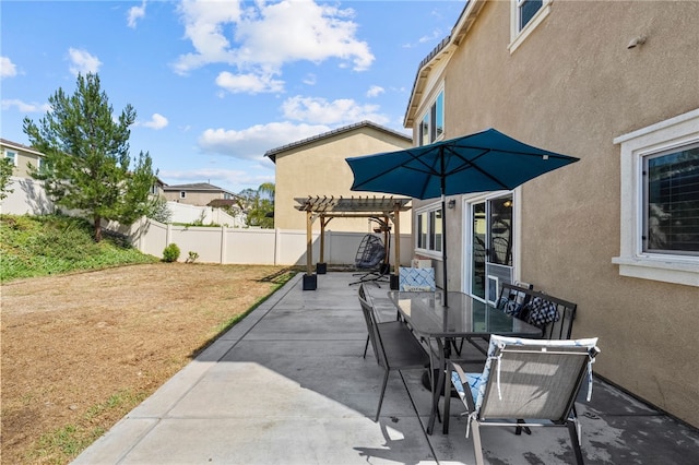 24212 Bay Laurel Ave, Murrieta, CA 92562 - fenced backyard featuring a pergola, a patio area, and outdoor dining space
