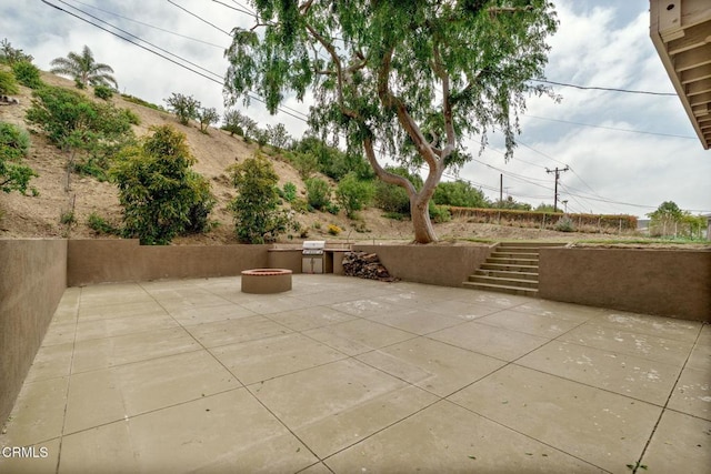 872 Via Arroyo, Ventura, CA 93003 - view of patio with a fire pit and stairs