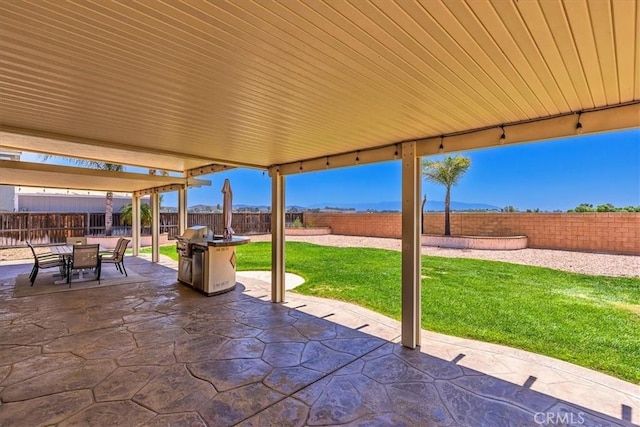 32669 Armoise Dr, Winchester, CA 92596 - fenced backyard featuring a patio area, grilling area, and outdoor dining area