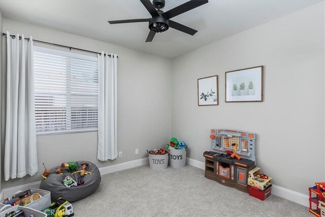 32669 Armoise Dr, Winchester, CA 92596 - rec room with a ceiling fan and carpet