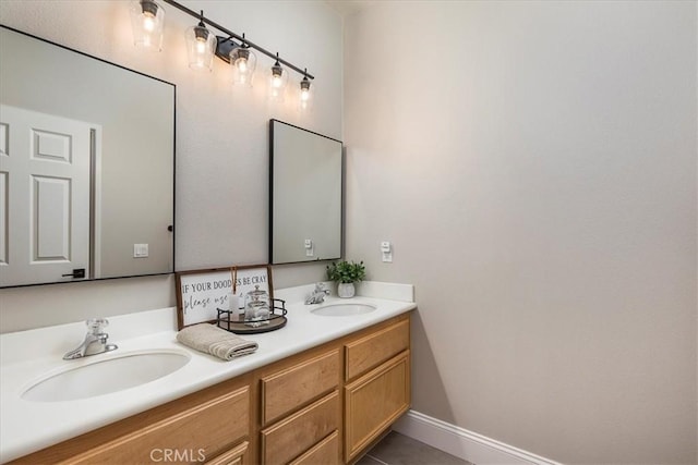 32669 Armoise Dr, Winchester, CA 92596 - bathroom featuring double vanity and tile patterned flooring