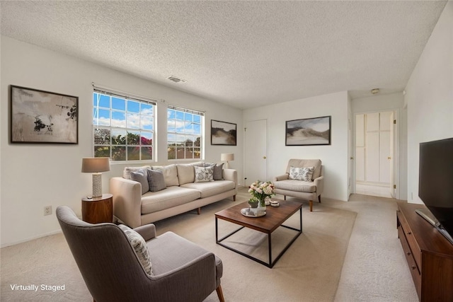 4159 Redline Dr, Lakewood, CA 90713 - living room with light carpet and a textured ceiling