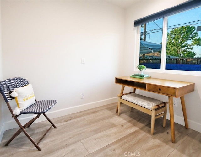 5435 W 76th St, Los Angeles, CA 90045 - sitting room featuring light wood-type flooring and baseboards