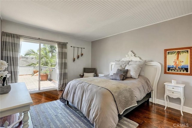 891 Palo Verde Ave, Long Beach, CA 90815 - bedroom with access to outside and wood finished floors