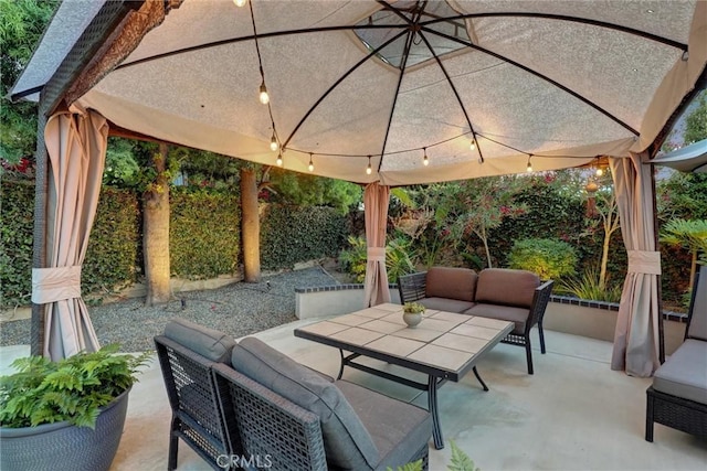891 Palo Verde Ave, Long Beach, CA 90815 - view of patio / terrace with outdoor lounge area and a gazebo
