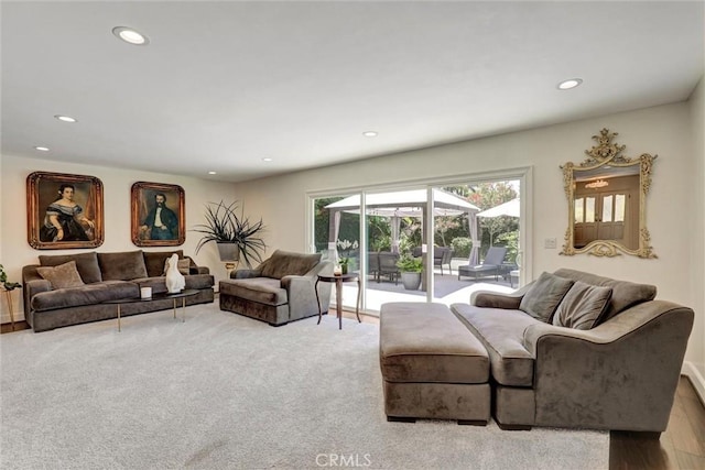 891 Palo Verde Ave, Long Beach, CA 90815 - carpeted living room featuring recessed lighting
