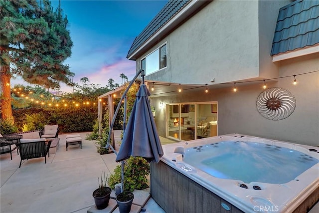 891 Palo Verde Ave, Long Beach, CA 90815 - view of patio / terrace featuring a hot tub and outdoor lounge area