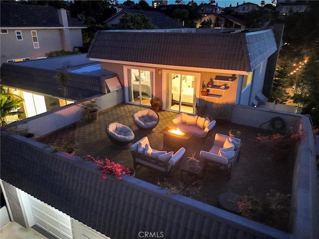 891 Palo Verde Ave, Long Beach, CA 90815 - view of patio / terrace featuring an outdoor living space with a fire pit