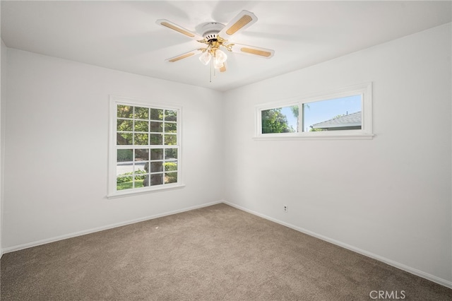 209 S Homerest Ave, West Covina, CA 91791 - carpeted empty room featuring baseboards and a ceiling fan
