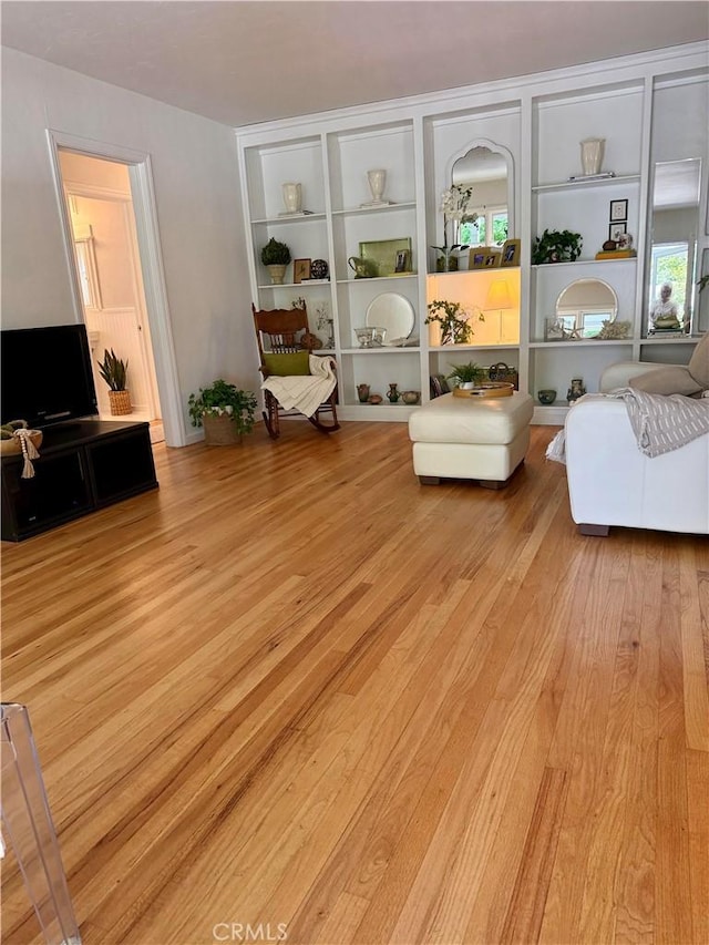 315 W 6th Ave, Chico, CA 95926 - living area featuring light wood-type flooring and built in shelves