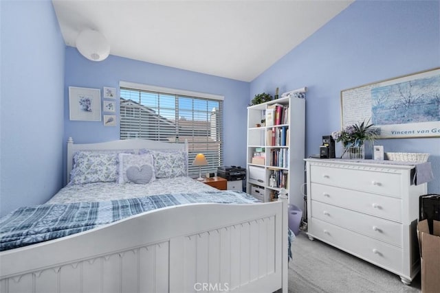 13562 Mahogany Pl, Tustin, CA 92782 - bedroom featuring light carpet and vaulted ceiling