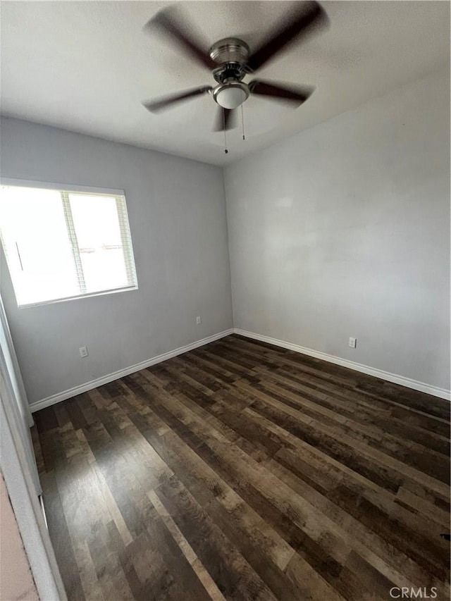 246 E 27th St, San Bernardino, CA 92404 - spare room with dark wood-style floors and ceiling fan