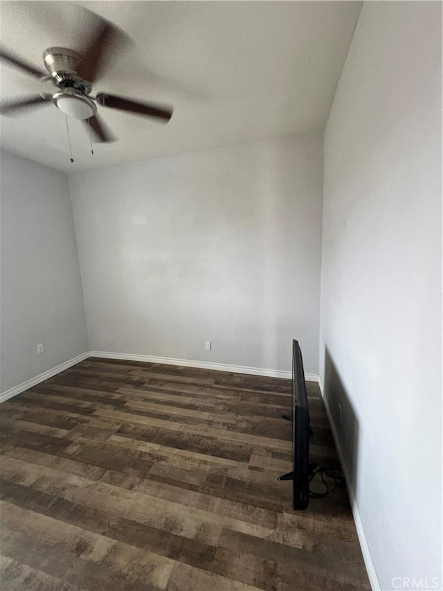 246 E 27th St, San Bernardino, CA 92404 - spare room featuring dark wood-style floors and ceiling fan