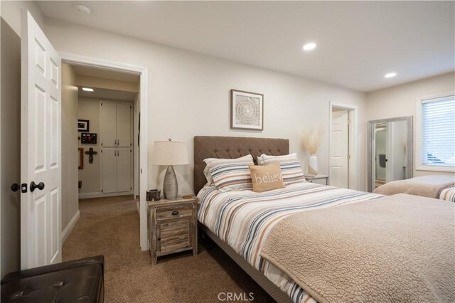 813 Brentwood Dr, Lake Arrowhead, CA 92352 - bedroom featuring carpet and recessed lighting
