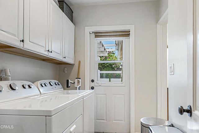 357 Northcliff Rd, Pasadena, CA 91107 - laundry room with cabinet space and washing machine and clothes dryer