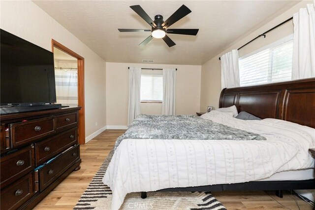 1019 W Monterey St, Orland, CA 95963 - bedroom with light wood-type flooring and ceiling fan