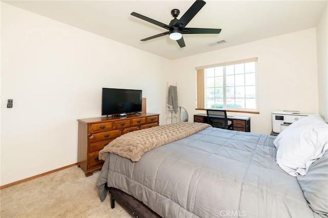1019 W Monterey St, Orland, CA 95963 - bedroom featuring light carpet and a ceiling fan