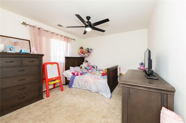 1019 W Monterey St, Orland, CA 95963 - bedroom with light colored carpet and ceiling fan